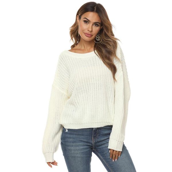 women's sweaters early autumn women´s thin long-sleeved sweater v-neck open back casual pullover, White;black
women's sweaters early autumn women´s thin long-sleeved sweater v-neck open back casual pullover, White;black