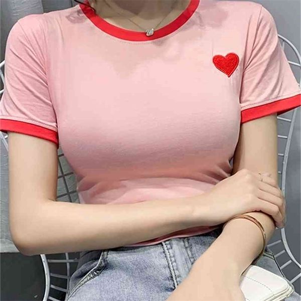 summer o neck short sleeve shirt women casual slim embroidery splicing basic woman t shirts women clothes 210507, White
summer o neck short sleeve shirt women casual slim embroidery splicing basic woman t shirts women clothes 210507, White