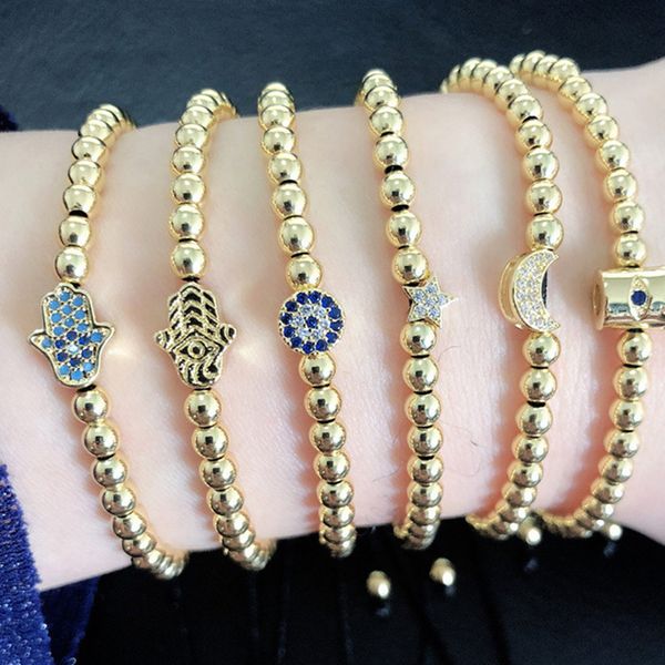 gold beaded bracelets for men strands adjustable 5mm beads stack handmade weave cubic zircon crown star moon couples bracelet mens jewelry s, Black
gold beaded bracelets for men strands adjustable 5mm beads stack handmade weave cubic zircon crown star moon couples bracelet mens jewelry s, Black