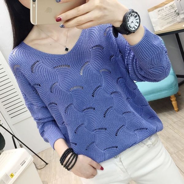 fashion sweater fine woolen 2021 spring korean autumn hollow out t-shirt women's v-neck loose long sleeve thin outerwear top, White;black
fashion sweater fine woolen 2021 spring korean autumn hollow out t-shirt women's v-neck loose long sleeve thin outerwear top, White;black