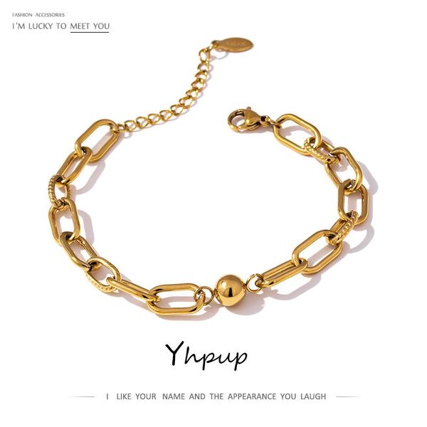 charm bracelets yhpup stainless steel golden bracelet jewelry metal texture 14 k geometric wrist for women bijoux accessories, Golden;silver
charm bracelets yhpup stainless steel golden bracelet jewelry metal texture 14 k geometric wrist for women bijoux accessories, Golden;silver