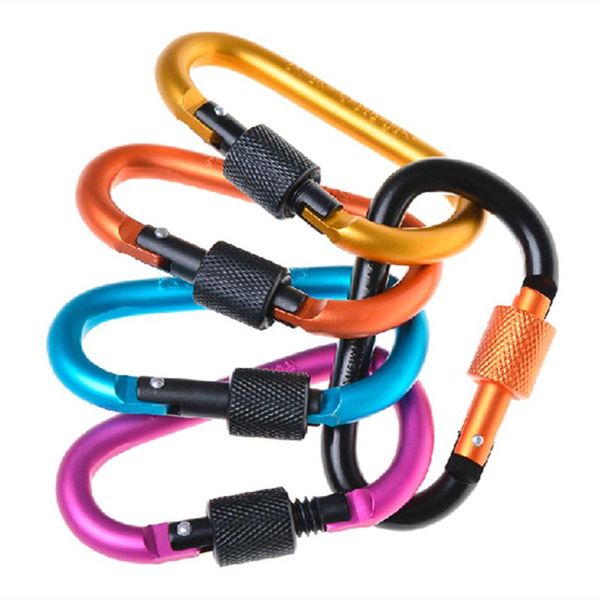 cords, slings and webbing 8cm aluminum alloy spring carabiner d-ring key chain clip multi-color camping keyring snap hook outdoor travel kit
cords, slings and webbing 8cm aluminum alloy spring carabiner d-ring key chain clip multi-color camping keyring snap hook outdoor travel kit
