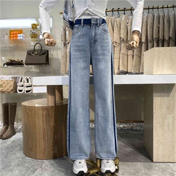 jeans nicho design contrast straight length leg trousers light hongkong denim pants, Blue
jeans nicho design contrast straight length leg trousers light hongkong denim pants, Blue