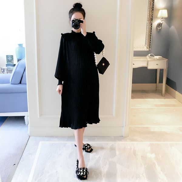 dress spring ed for pregnant fashions chiffon plissado long pregnancy 2021 casual loose maternity clothes, Black;gray
dress spring ed for pregnant fashions chiffon plissado long pregnancy 2021 casual loose maternity clothes, Black;gray