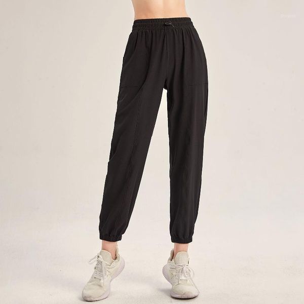 women pants solid color elastic high waist drawstring loose casual breathable autumn sports running gym femaletrousers, Black;white
women pants solid color elastic high waist drawstring loose casual breathable autumn sports running gym femaletrousers, Black;white