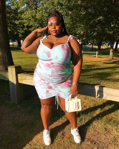 plus size dresses bandage tie dyed drawstring print v-neck backless skirt dress, Black
plus size dresses bandage tie dyed drawstring print v-neck backless skirt dress, Black