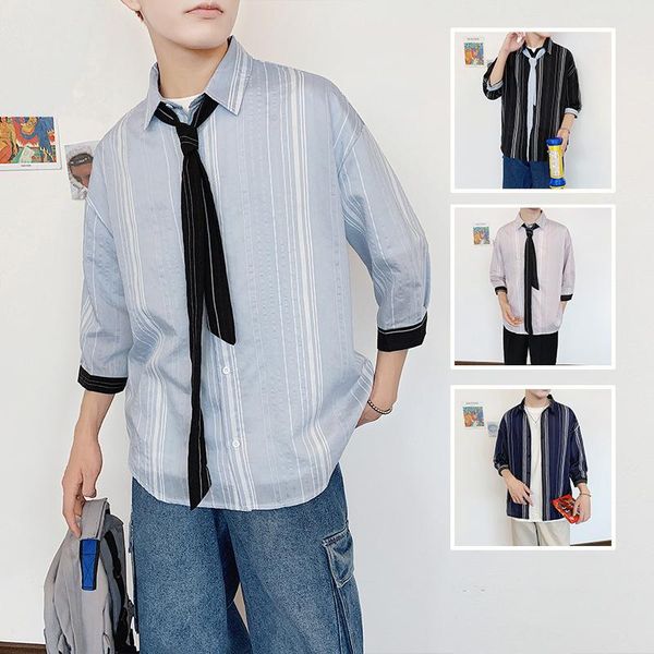 men's casual shirts harajuku wind stripe shirt 2021 summer ice silk linen fattened oversize loose top, White;black
men's casual shirts harajuku wind stripe shirt 2021 summer ice silk linen fattened oversize loose top, White;black