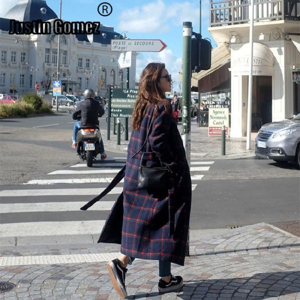 women's wool & blends long coat women korean plaid vintage office lady woolen with belt turn-down collar winter warm fashion plus size, Black
women's wool & blends long coat women korean plaid vintage office lady woolen with belt turn-down collar winter warm fashion plus size, Black