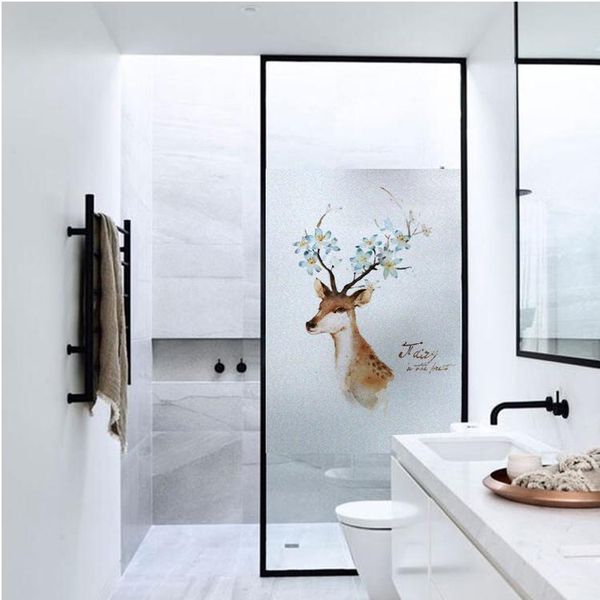 custom size decorative glass window film without glue privacy static cling stickers decals cartoon deer bedroom yykt2040
custom size decorative glass window film without glue privacy static cling stickers decals cartoon deer bedroom yykt2040
