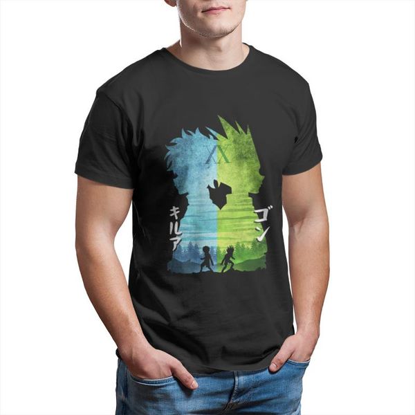 men's t-shirts minimalist silhouette gon and killua black oversized round collar plus size clothing 29051, White;black
men's t-shirts minimalist silhouette gon and killua black oversized round collar plus size clothing 29051, White;black
