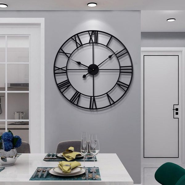 wall clocks clock metal roman numerals retro round large silent hollow quartz watch home decoration 40/60cm
wall clocks clock metal roman numerals retro round large silent hollow quartz watch home decoration 40/60cm