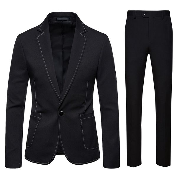 men's suits & blazers terno masculino mens suit slim 2-piece blazer business wedding party jacket coat pants standard professional b11, White;black
men's suits & blazers terno masculino mens suit slim 2-piece blazer business wedding party jacket coat pants standard professional b11, White;black