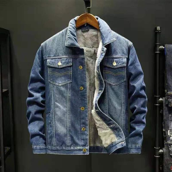 men's jackets autumn and winter denim plush jacket men 2021 thickened warm large fashion trend, Black;brown
men's jackets autumn and winter denim plush jacket men 2021 thickened warm large fashion trend, Black;brown