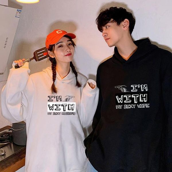 women's hoodies & sweatshirts i'm with my wife husband funny letter print couples lovers sweatshirt men women casual long sleeve p, Black
women's hoodies & sweatshirts i'm with my wife husband funny letter print couples lovers sweatshirt men women casual long sleeve p, Black