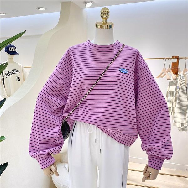 women's hoodies & sweatshirts fall loose cropped sweatshirt women full sleeve crewneck stripe leisure hoodie pullovers purple, Black
women's hoodies & sweatshirts fall loose cropped sweatshirt women full sleeve crewneck stripe leisure hoodie pullovers purple, Black