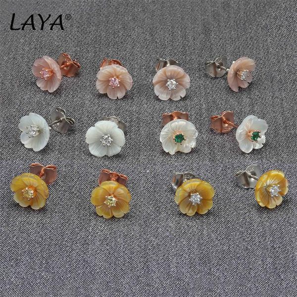 stud laya real 925 sterling silver fashion natural shell flower zircon earrings of women wedding simple fine jewelry, Golden;silver
stud laya real 925 sterling silver fashion natural shell flower zircon earrings of women wedding simple fine jewelry, Golden;silver