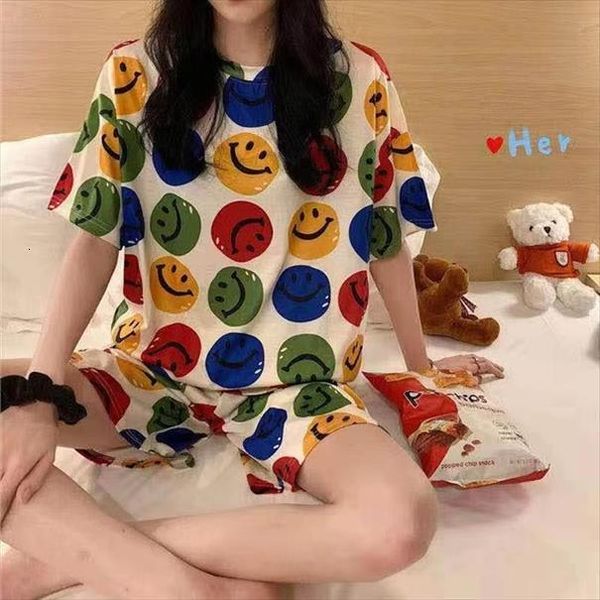pajamas suit summer large womens sleepwears loose casual style cartoon lovely home clothes femme two piece set, Black;red
pajamas suit summer large womens sleepwears loose casual style cartoon lovely home clothes femme two piece set, Black;red