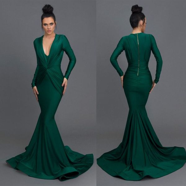 evening dresses v-neck long-sleeve zipper ruched prom dress satin sell custom made court train party gown, Black;red
evening dresses v-neck long-sleeve zipper ruched prom dress satin sell custom made court train party gown, Black;red