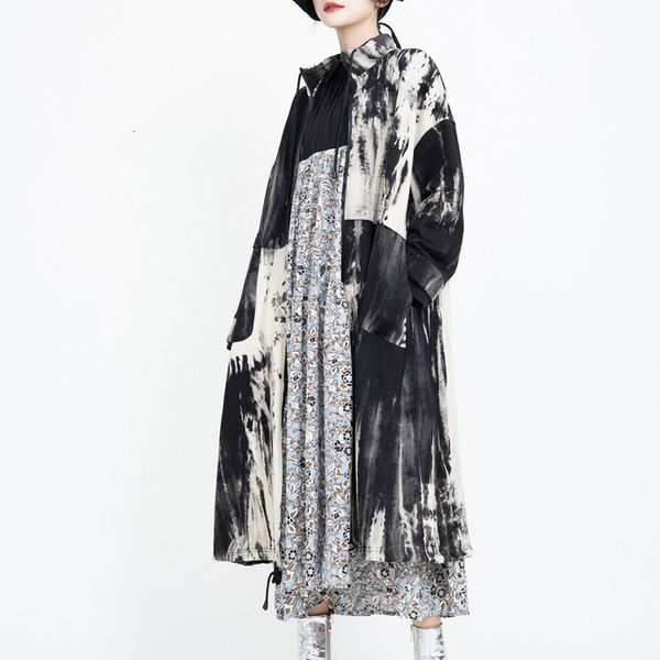 Msxu female spring and summer old tie-dye street gradient color jacket, Black;brown
Msxu female spring and summer old tie-dye street gradient color jacket, Black;brown