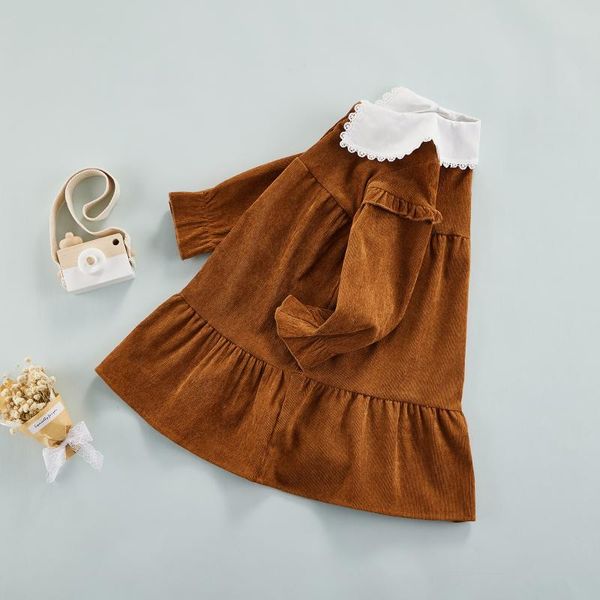 girl's dresses citgeeautumn kids baby girls casual lapel neckline buttons ruffled hem loose corduroy dress fall clothes 2-7t, Red;yellow
girl's dresses citgeeautumn kids baby girls casual lapel neckline buttons ruffled hem loose corduroy dress fall clothes 2-7t, Red;yellow