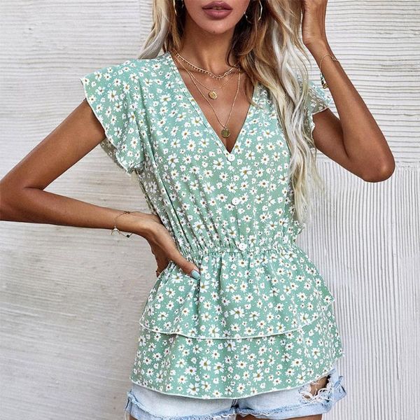 women's t-shirt summer casual women floral print deep v neck bohe tee shirts for 2021, White
women's t-shirt summer casual women floral print deep v neck bohe tee shirts for 2021, White