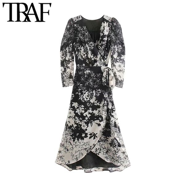 women elegant fashion floral print wrap maxi dress vintage long sleeve bow tie sashes female dresses vestidos 210507, Black;gray
women elegant fashion floral print wrap maxi dress vintage long sleeve bow tie sashes female dresses vestidos 210507, Black;gray
