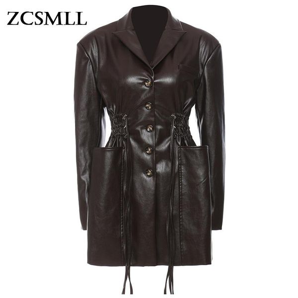 women's jackets zcsmll loose fit brown pu leather big size string jacket lapel long sleeve women coat fashion tide spring autumn 2021 t, Black;brown
women's jackets zcsmll loose fit brown pu leather big size string jacket lapel long sleeve women coat fashion tide spring autumn 2021 t, Black;brown