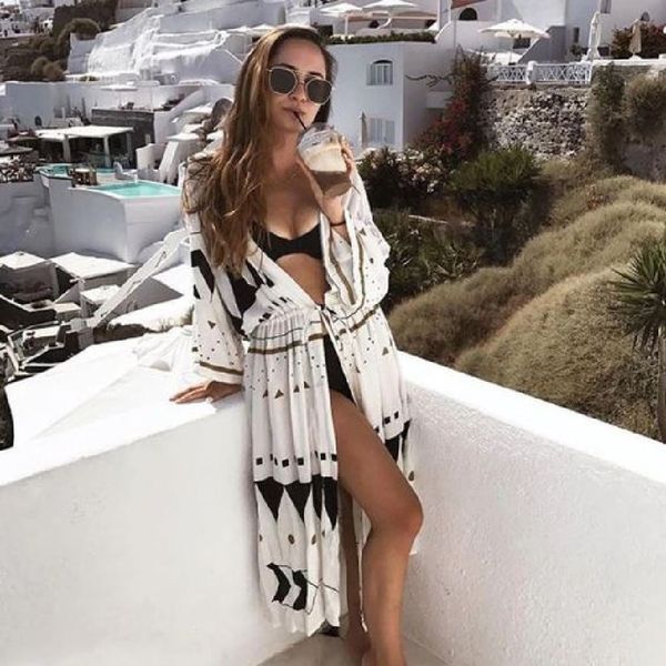 pareo beach cover up rayon bikini swimwear women robe de plage tunic cardigan bathing suit ups #q373 210420, White;black
pareo beach cover up rayon bikini swimwear women robe de plage tunic cardigan bathing suit ups #q373 210420, White;black