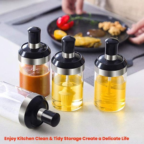 storage bottles & jars glass seasoning tank kitchen spice kit pepper spoon oil brush honey container food
storage bottles & jars glass seasoning tank kitchen spice kit pepper spoon oil brush honey container food