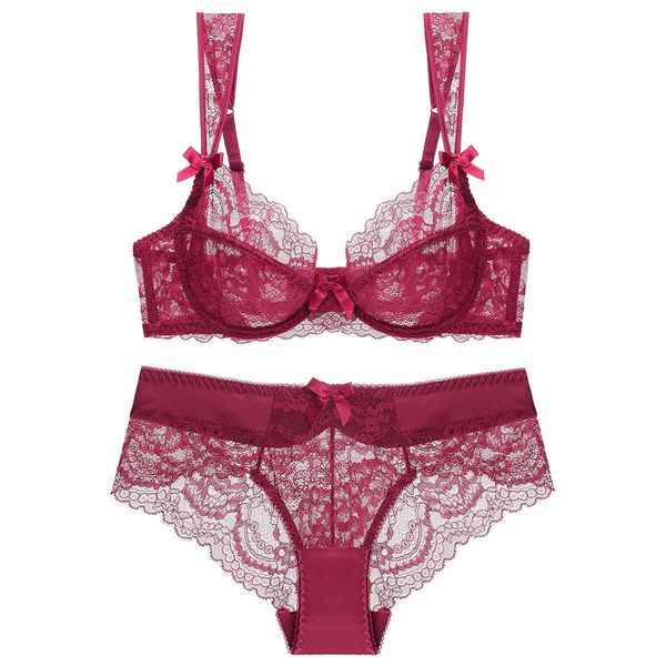 bra set 9188 lace thin attractive transparent women's shoulder breathable underwear, Red;black
bra set 9188 lace thin attractive transparent women's shoulder breathable underwear, Red;black