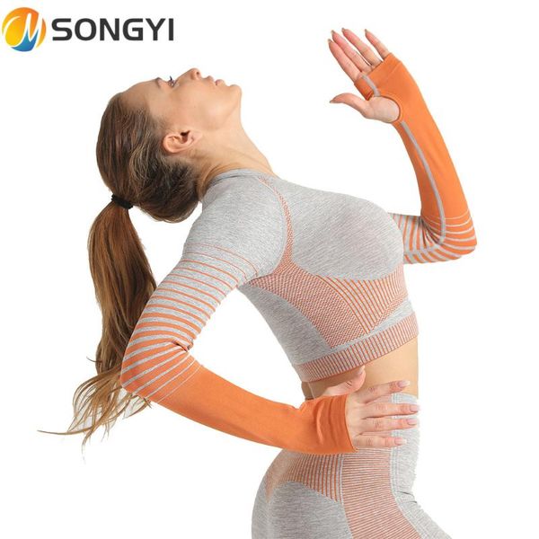 songyiwomen's yoga shirts large size seamless gradient long sleeve with thumb holes slim running sportswear gym clothing y224 outfit
songyiwomen's yoga shirts large size seamless gradient long sleeve with thumb holes slim running sportswear gym clothing y224 outfit
