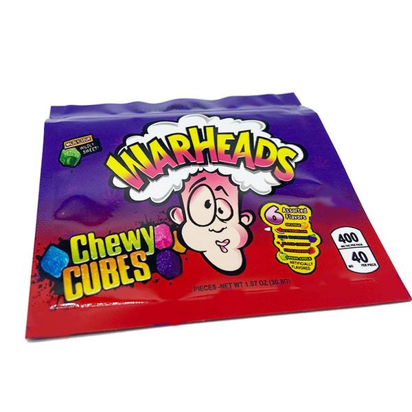 warheads chewy cubes candy bags 6 assorted flavors smell proof empty edible medicated mylar packaging bags with zip
warheads chewy cubes candy bags 6 assorted flavors smell proof empty edible medicated mylar packaging bags with zip