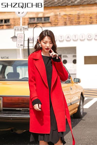 women's wool & blends shzq winter 100% coat female elegant ladies woolen jacket women manteau femme 2021 korean vintage belt blend jack, Black
women's wool & blends shzq winter 100% coat female elegant ladies woolen jacket women manteau femme 2021 korean vintage belt blend jack, Black