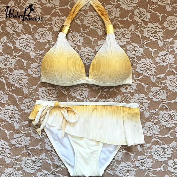 golden gradient color low waist padded bra bikini set women halter bandage swimwear swimsuit ladies bathing suit biquinis women's, White;black
golden gradient color low waist padded bra bikini set women halter bandage swimwear swimsuit ladies bathing suit biquinis women's, White;black