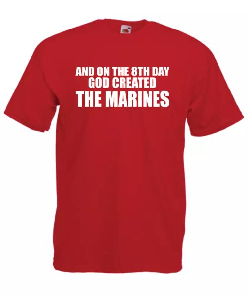 on 8th day god created the marines xmas gift idea mens women t shirts s-2xl, White;black
on 8th day god created the marines xmas gift idea mens women t shirts s-2xl, White;black