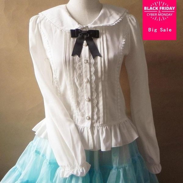 women's blouses & shirts the brand japanese lolita cute wind lace shirt chiffon white women long sleeves ruffle blouse w1964
women's blouses & shirts the brand japanese lolita cute wind lace shirt chiffon white women long sleeves ruffle blouse w1964