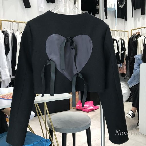 women's jackets bow heart-shaped short jacket fall 2021 design long sleeve high waist leisure black coat slim fit veste femme, Black;brown
women's jackets bow heart-shaped short jacket fall 2021 design long sleeve high waist leisure black coat slim fit veste femme, Black;brown
