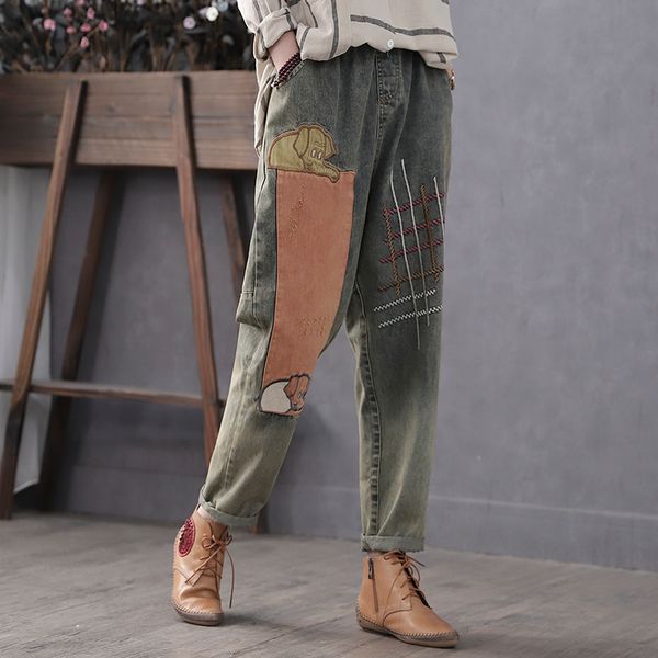 kog163 blue, gray korea cable in fall and winter of restoring ancient ways is new patch elephant embroidery jeans women loose 
kog163 blue, gray korea cable in fall and winter of restoring ancient ways is new patch elephant embroidery jeans women loose