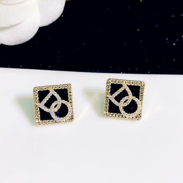 trendy simple letter black square clear zircon stud earrings for women party temperament wedding fashion jewelry gifts acessorie, Golden;silver
trendy simple letter black square clear zircon stud earrings for women party temperament wedding fashion jewelry gifts acessorie, Golden;silver
