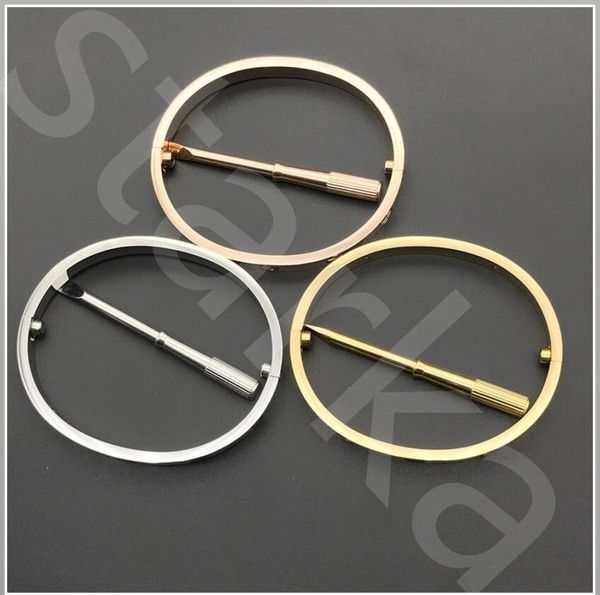 stainless steel love bracelets silver rose gold bracelet bangles women men screw screwdriver bracelet couple jewelry with red dustbag, Black
stainless steel love bracelets silver rose gold bracelet bangles women men screw screwdriver bracelet couple jewelry with red dustbag, Black