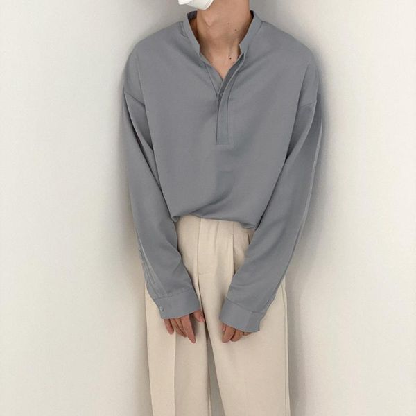 men's casual shirts design sense henry collar long-sleeved shirt male korean version of the wild anti-wrinkle ins autumn coat loose, White;black
men's casual shirts design sense henry collar long-sleeved shirt male korean version of the wild anti-wrinkle ins autumn coat loose, White;black