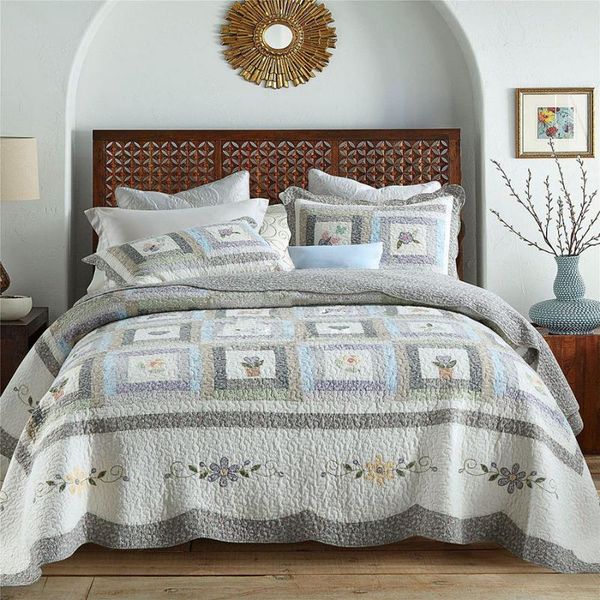 comforters & sets patchwork bedspreads cotton quilts for double bed cover blanket on 3pcs super king size applique handmade coverlet
comforters & sets patchwork bedspreads cotton quilts for double bed cover blanket on 3pcs super king size applique handmade coverlet
