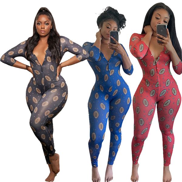 women's jumpsuits & rompers designer rugby print v neck skinny jumpsuit fashion casual homewear playsuit long sleeve slim buttons 8h6s, Black;white
women's jumpsuits & rompers designer rugby print v neck skinny jumpsuit fashion casual homewear playsuit long sleeve slim buttons 8h6s, Black;white
