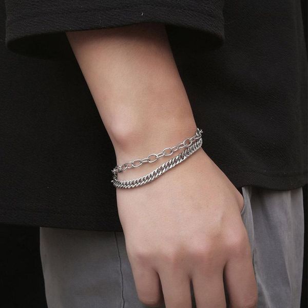 link, chain stainless steel punk hip hop coin bracelet bohemian retro multilayer geometric for men women jewelry, Black
link, chain stainless steel punk hip hop coin bracelet bohemian retro multilayer geometric for men women jewelry, Black