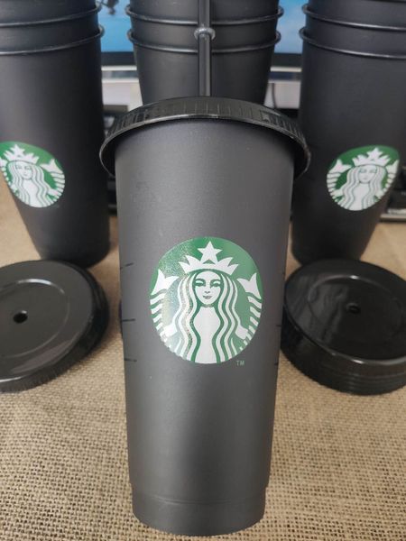 black starbucks 24oz /710ml mugs plastic reusable sippy cup with transparent cylinder lid for drinking
black starbucks 24oz /710ml mugs plastic reusable sippy cup with transparent cylinder lid for drinking