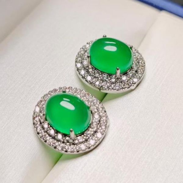 stud green jade earrings for women genuine natural certified jades stone chalcedony girls woman accessories jewellery, Golden;silver
stud green jade earrings for women genuine natural certified jades stone chalcedony girls woman accessories jewellery, Golden;silver