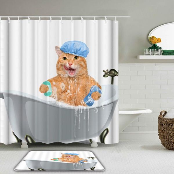 funny bath cat waterproof fabric bathroom curtain shower curtains set anti-skid rug toilet mat home decoration
funny bath cat waterproof fabric bathroom curtain shower curtains set anti-skid rug toilet mat home decoration