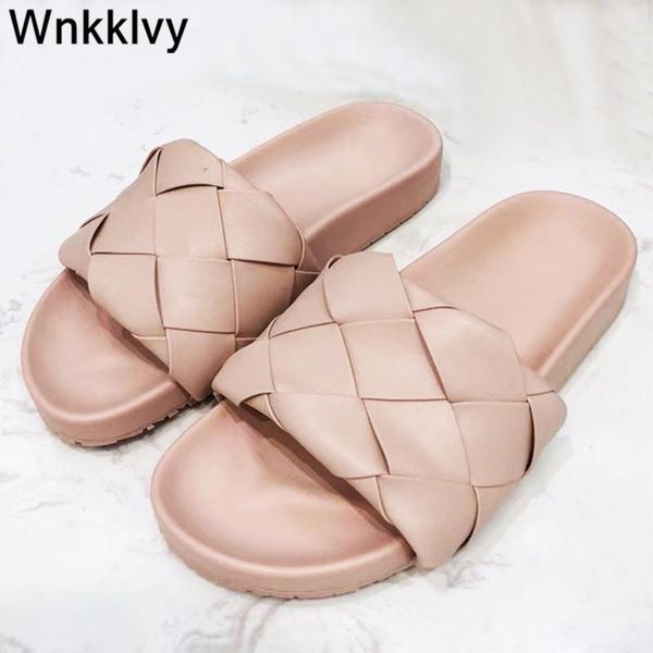 slippers braided leather thick sole women casual beach shoes ladies cross weave lazy mullers platform comfortable sandals female, Black
slippers braided leather thick sole women casual beach shoes ladies cross weave lazy mullers platform comfortable sandals female, Black
