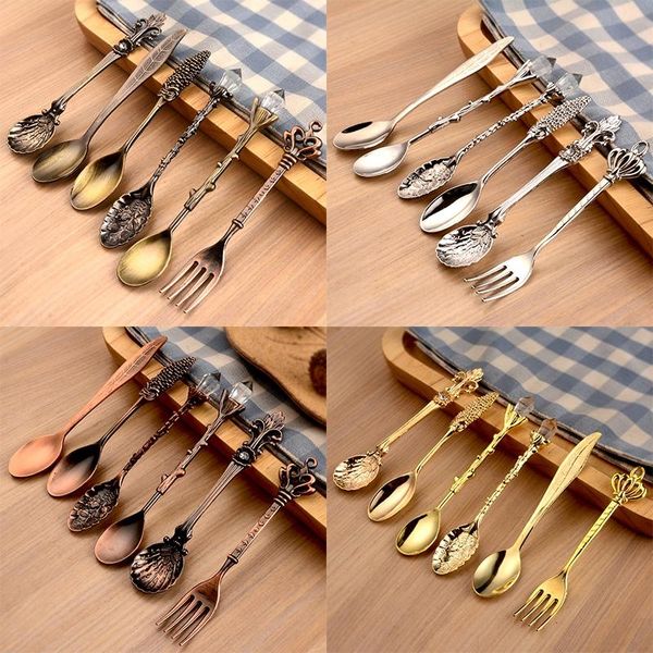 spoons 6 pcs/set stainless steel cutlery vintage fork royal style metal carved coffee kitchen accessories
spoons 6 pcs/set stainless steel cutlery vintage fork royal style metal carved coffee kitchen accessories