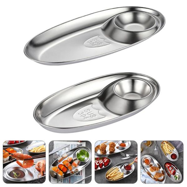 dishes & plates 2pcs stainless steel sauce dish practical seasoning soy dipping
dishes & plates 2pcs stainless steel sauce dish practical seasoning soy dipping